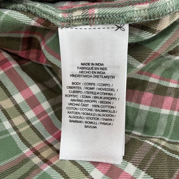 Lauren Ralph Lauren Women Green Pink Plaid Button Down Shirt Size L - Picture 4 of 6
